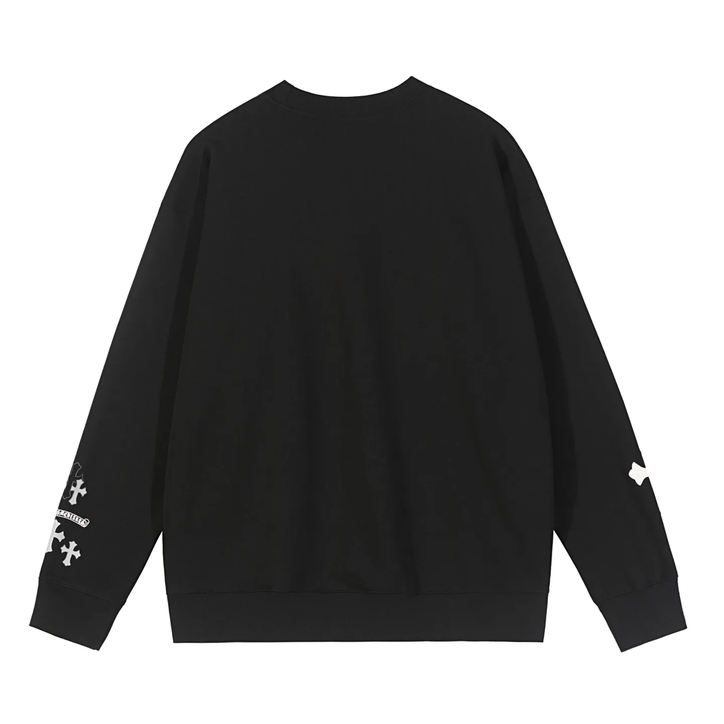 P270 Chrome Hearts Cross Slogan Metal Round Neck Sweatshirt Size: SMLXL Color: White Black